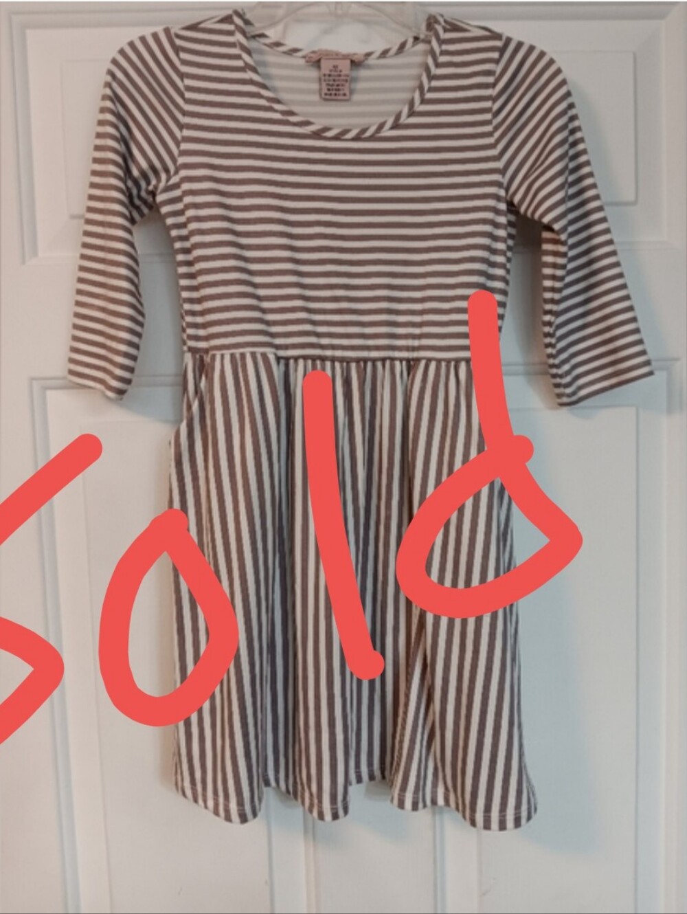 Emma and Elsa girls striped dress 6x